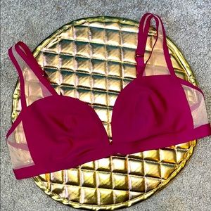 Victoria’s Secret unlined mesh plunge bralette